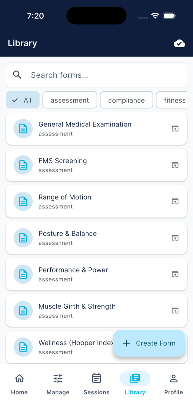 SafePlay form and assessment library